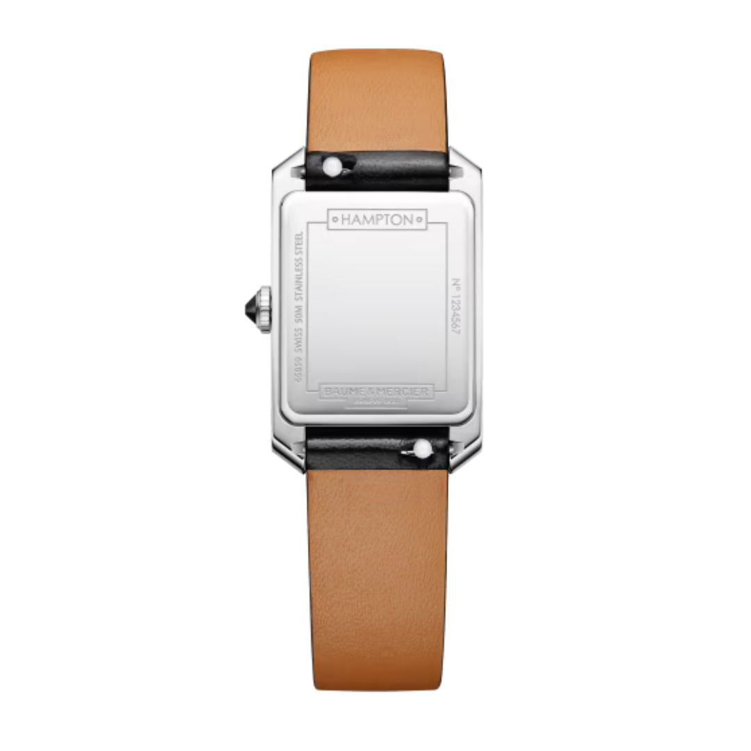 Reloj hampton esfera rectangular negra