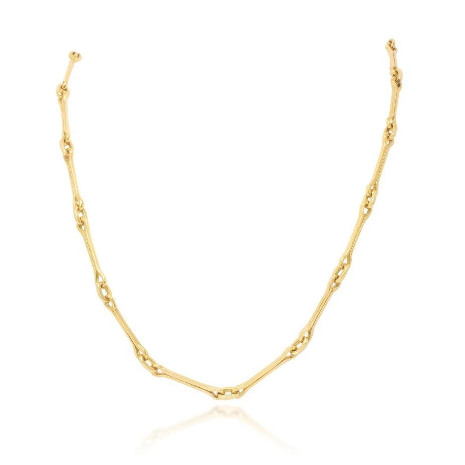 Cadena de eslabones de navarra en oro de 18kt joyería pamplona