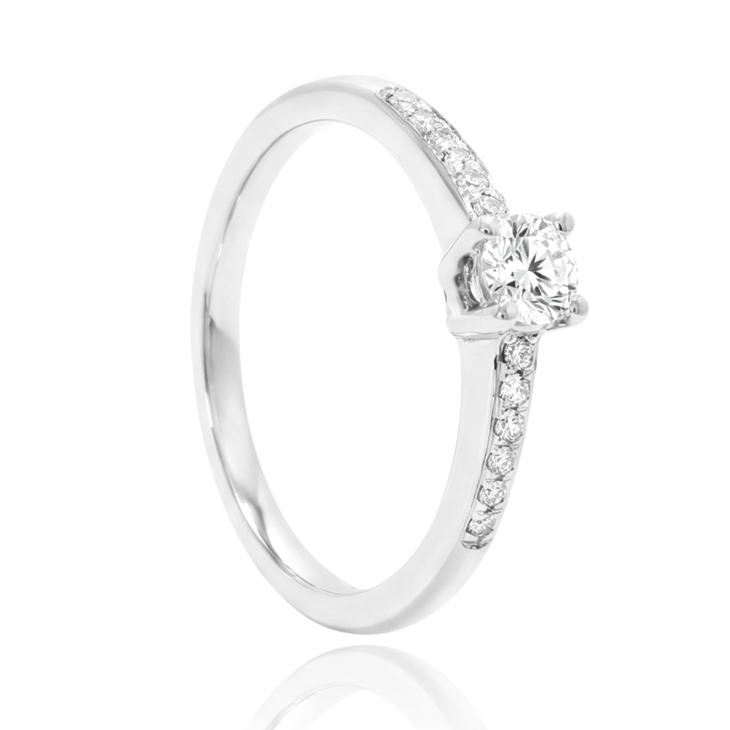 Anillo de compromiso pamplona oro blanco