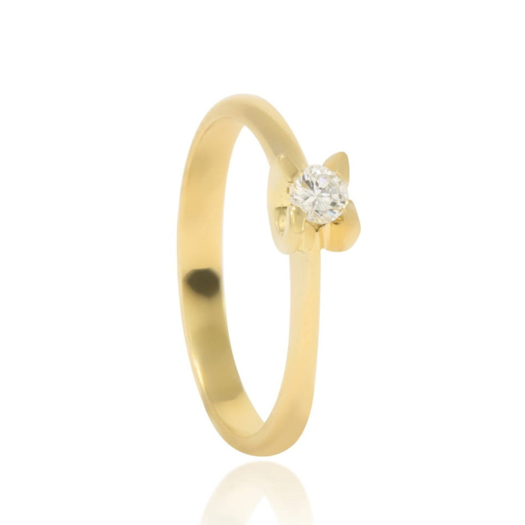 Sortija oro amarillo de diamante