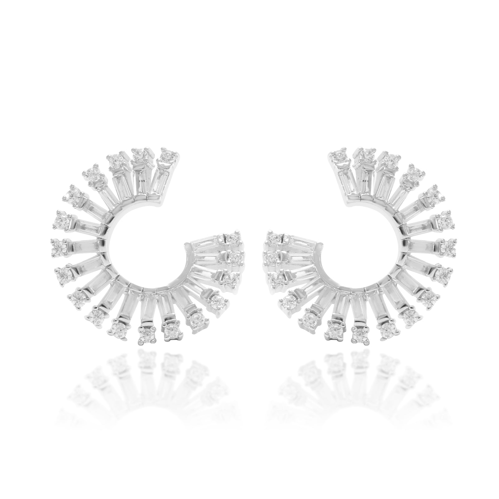 Pendientes en plata de primera ley con circonitas