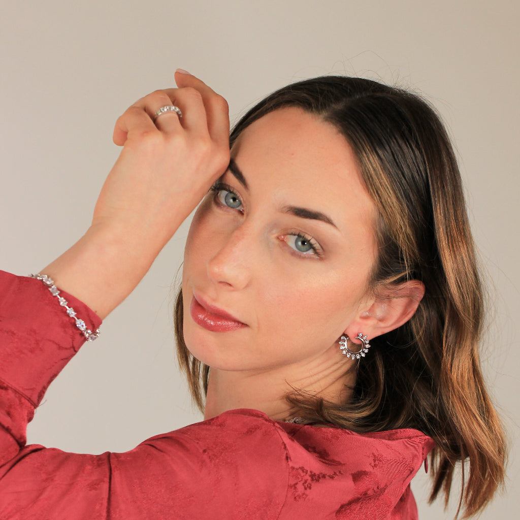 Pendientes de plata con circonitas