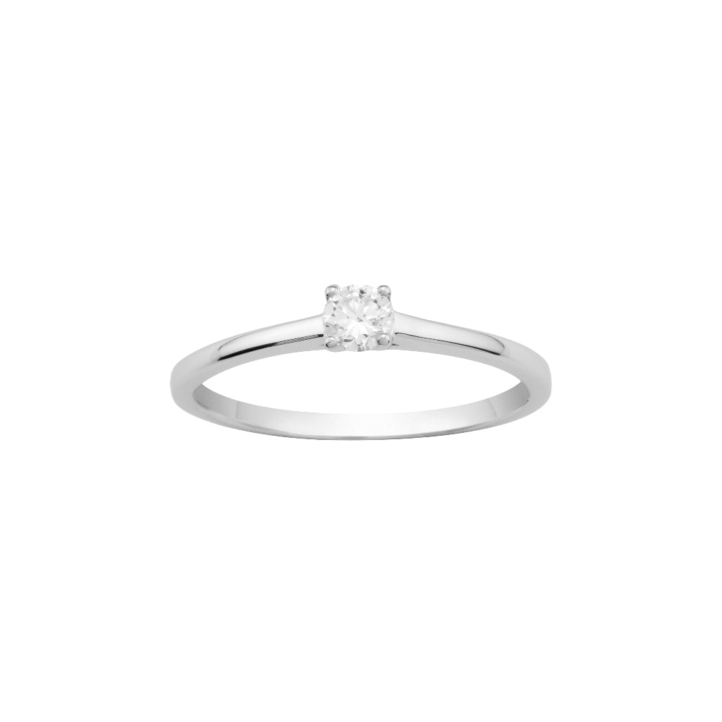 anillo compromiso oro blanco y diamante pamplona
