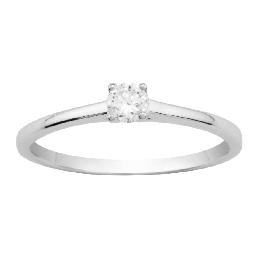 anillo compromiso oro blanco y diamante pamplona