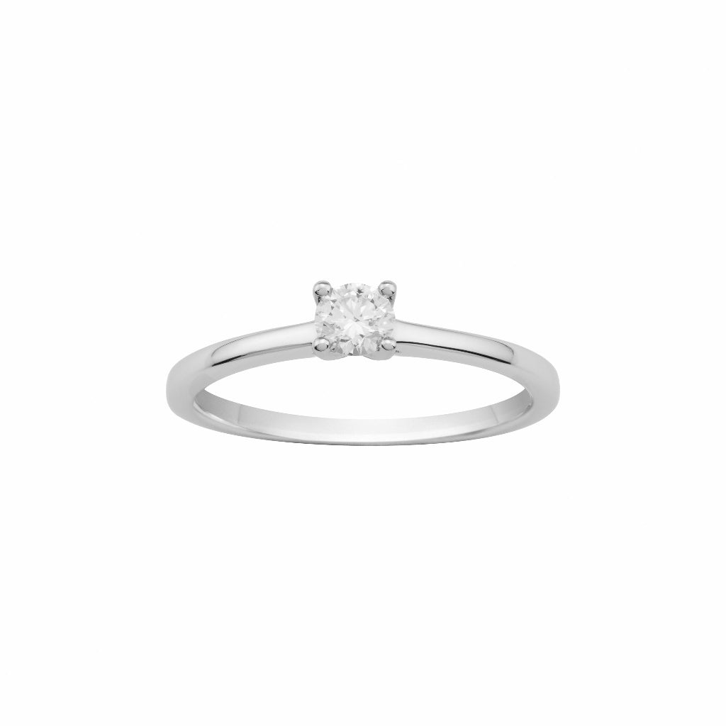 anillo compromiso oro blanco y diamante pamplona