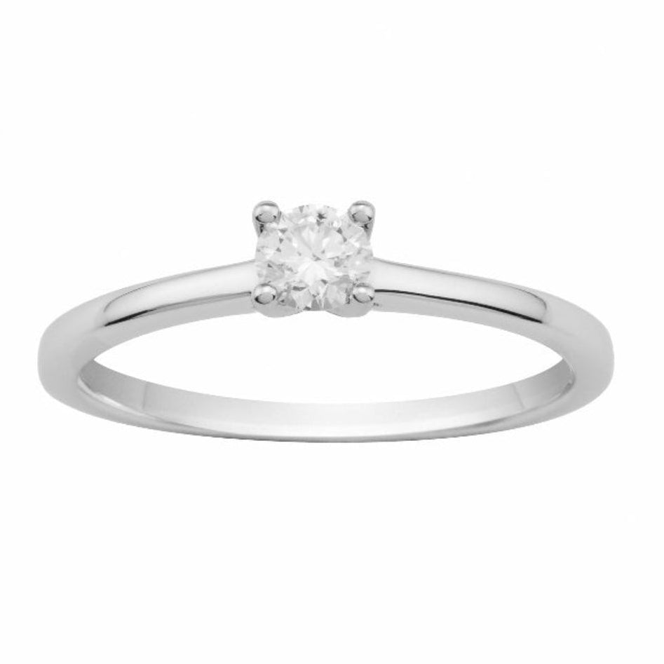 anillo compromiso oro blanco y diamante pamplona