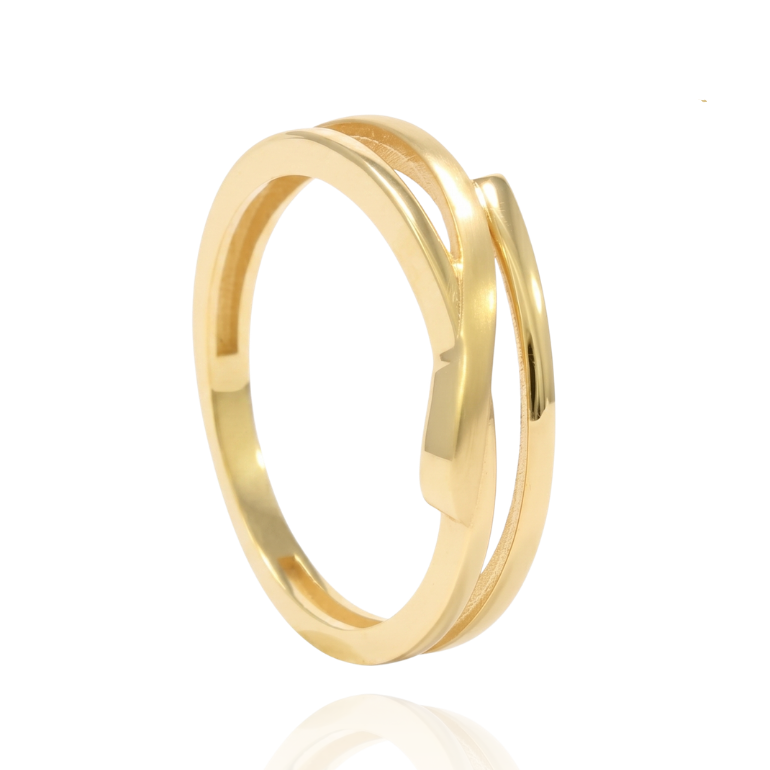 Anillo minimalista oro 18k con tres bandas