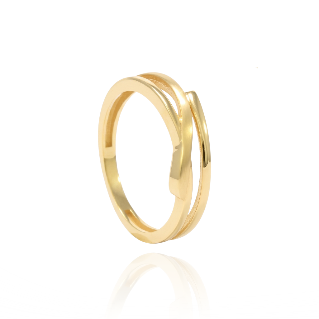 Anillo minimalista oro 18k con tres bandas