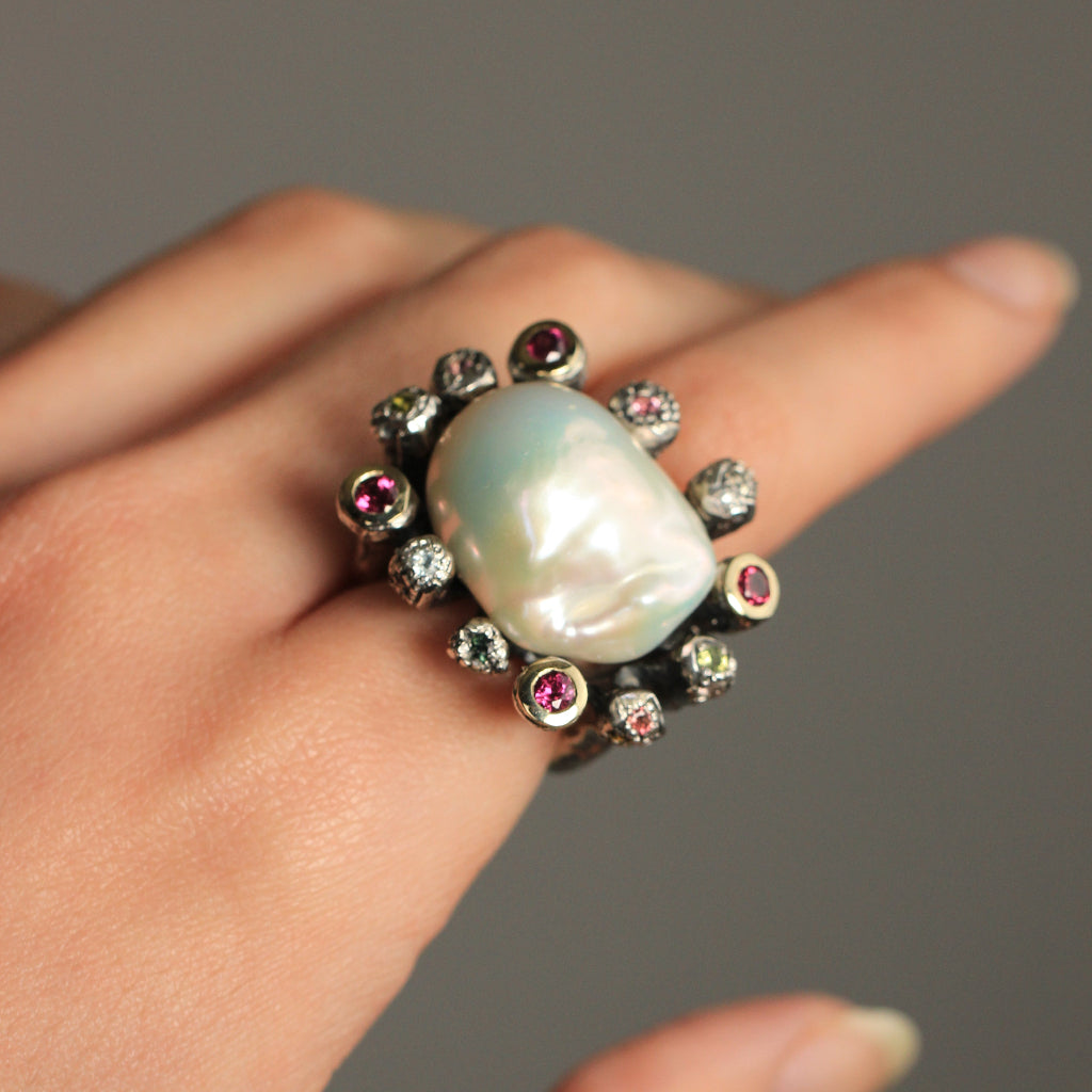 Anillo plata y oro 9k styliano
