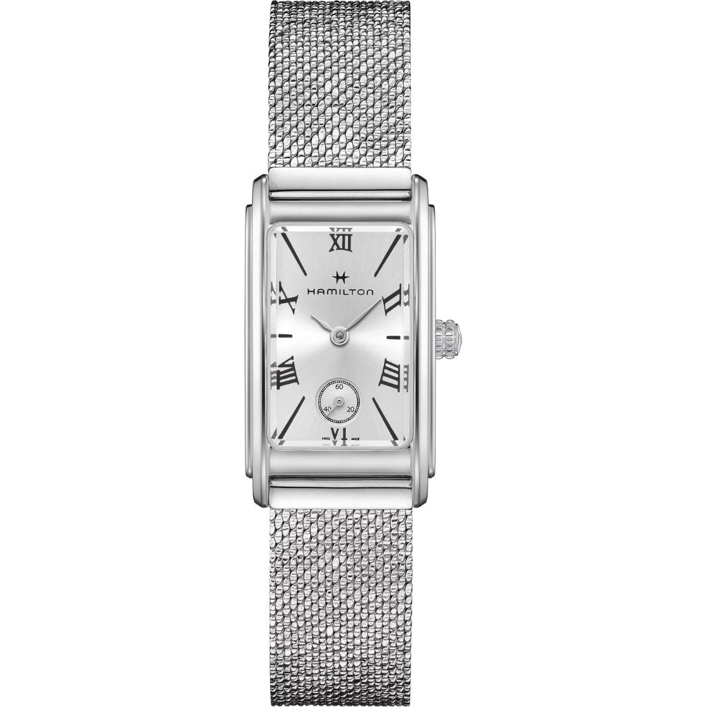 Reloj Hamilton American Classic Ardmore Small H11221150 plateado rectangular pequeño
