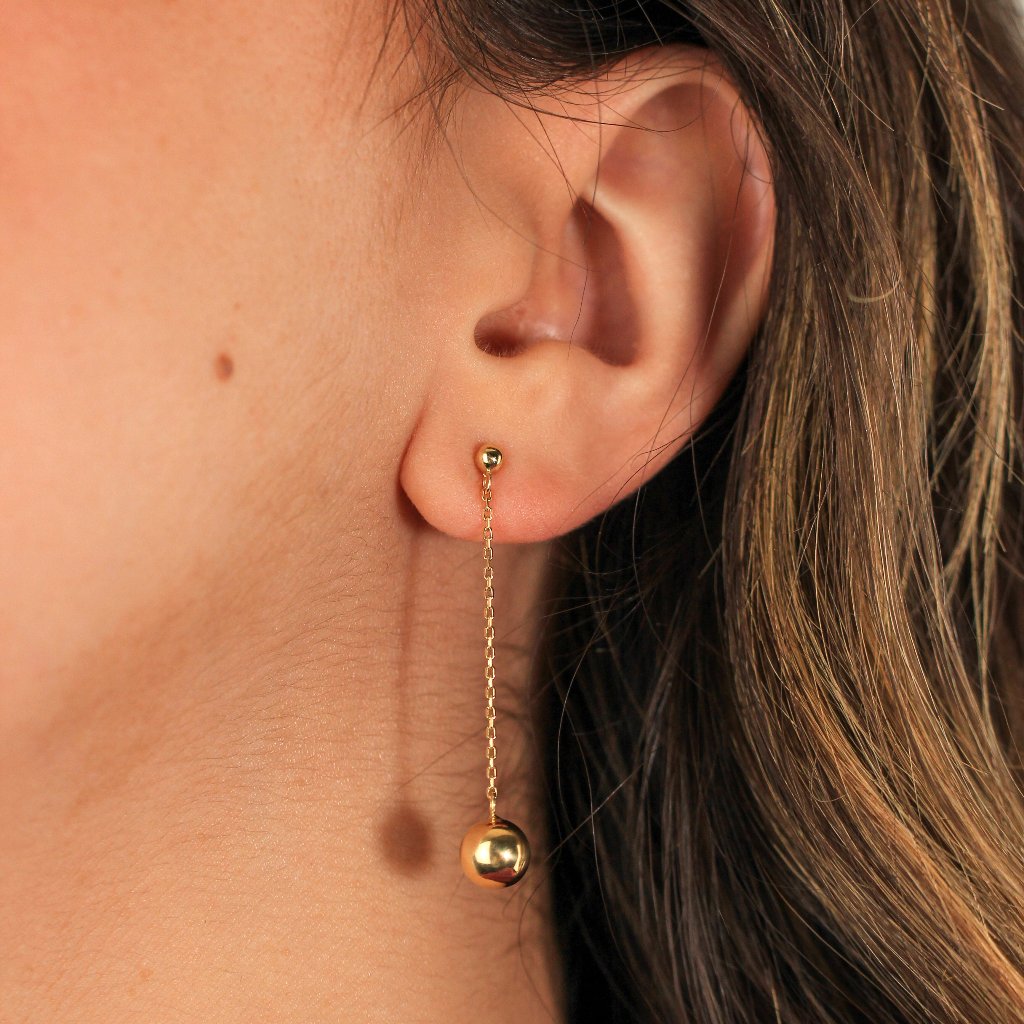 pendientes de oro largos