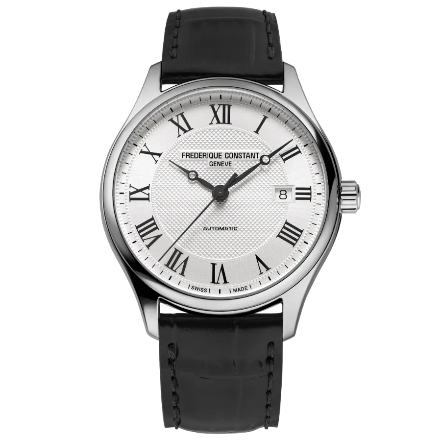 Reloj para hombre frederique constant con correa negra swiss made