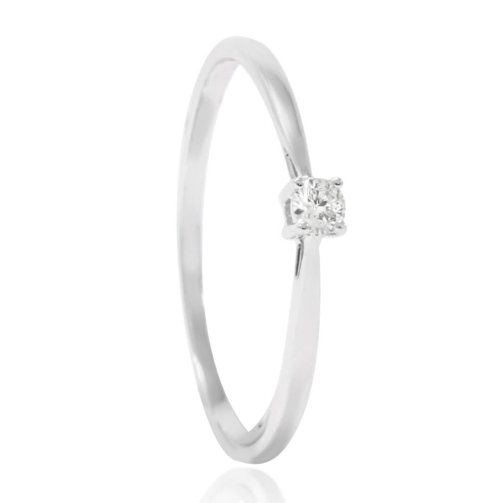 Sortija de oro blanco. Joyería Pamplona