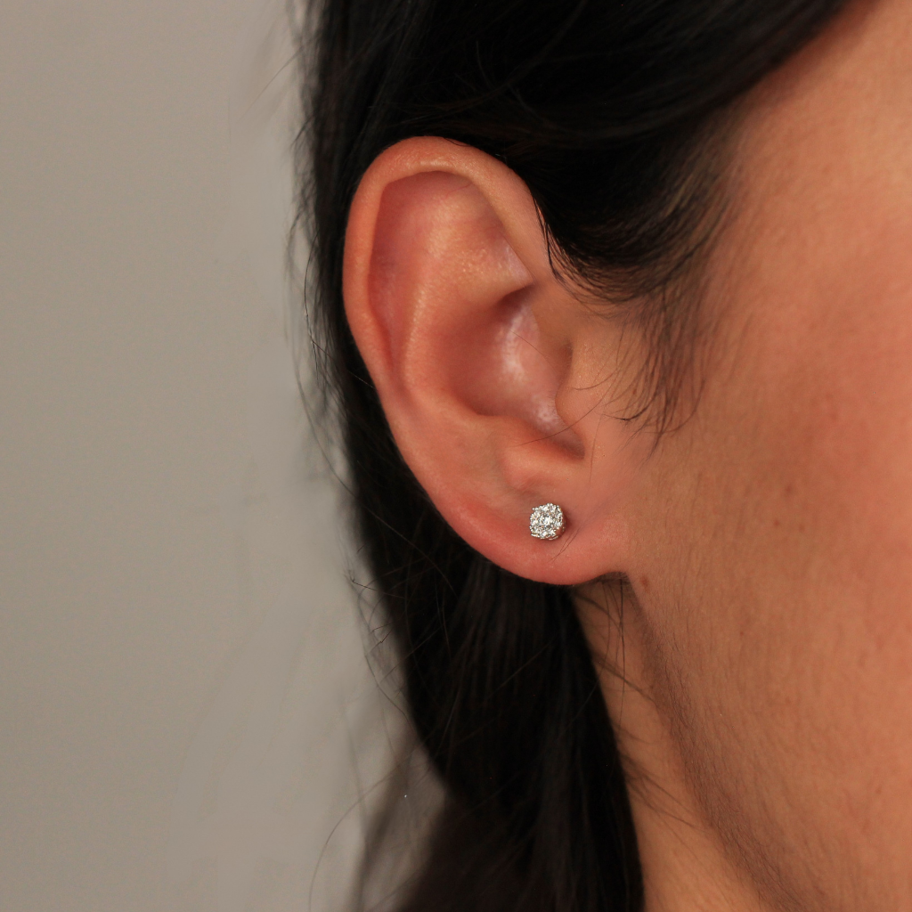 pendientes de novia desmontables solitario diamantes