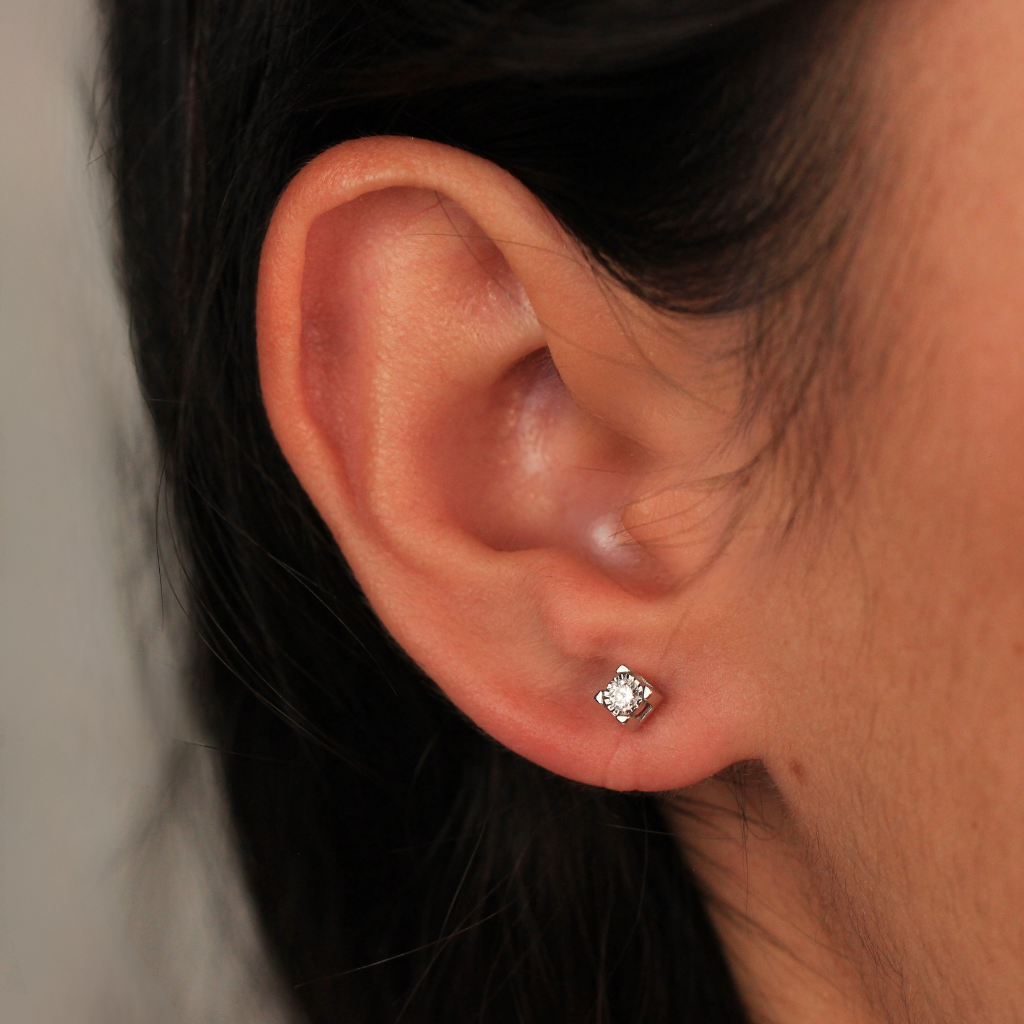 pendientes de novia demsontables solitario diamante
