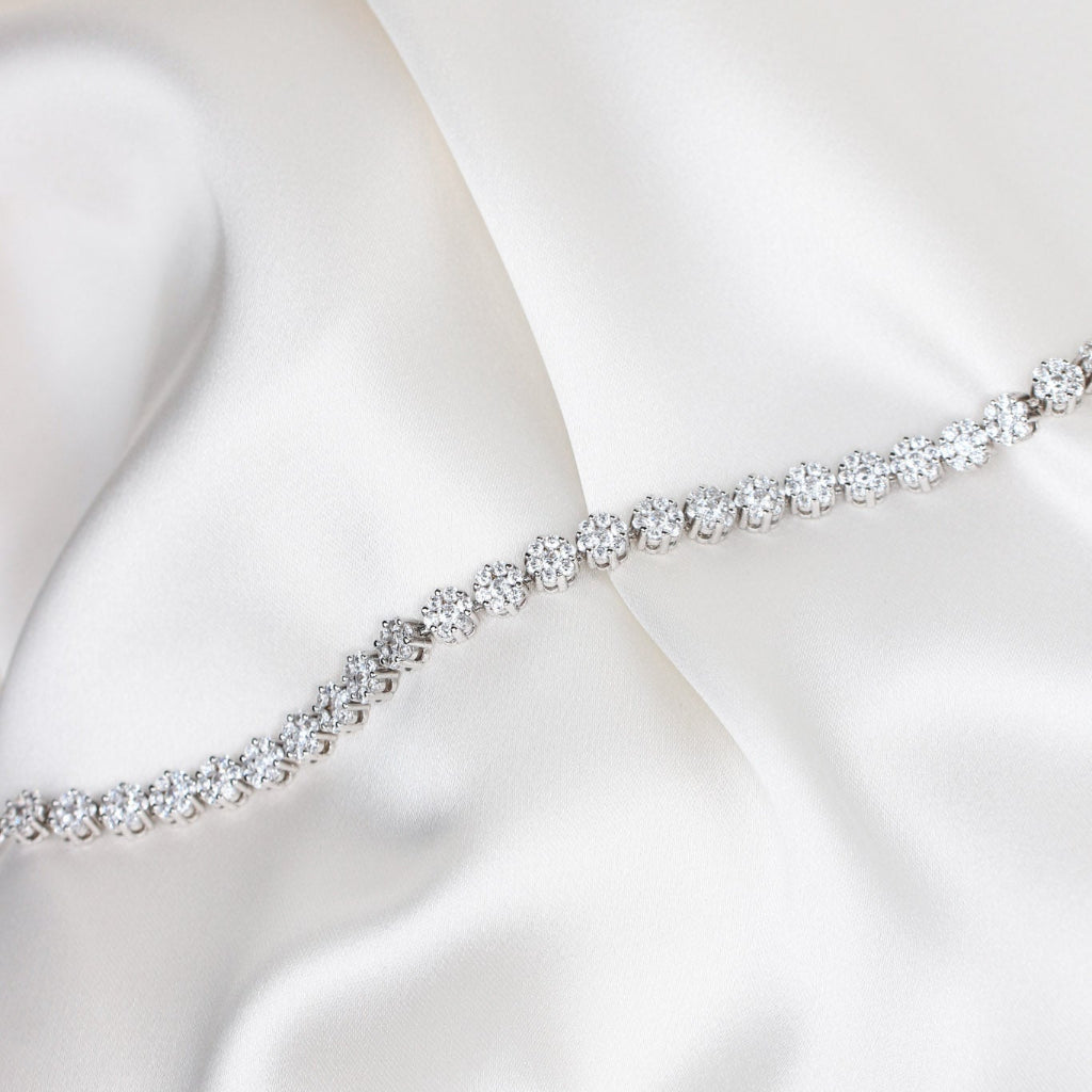 pulsera de novia en plata de primera ley con circonitas