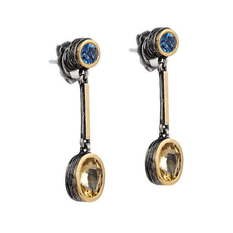 Pendientes de Topacio y Cuarzo Styliano