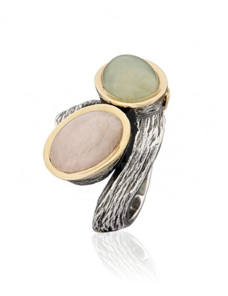Anillo realizado en plata de primera ley (925) y oro 9 de quilates. Gabriela Styliano en Pamplona