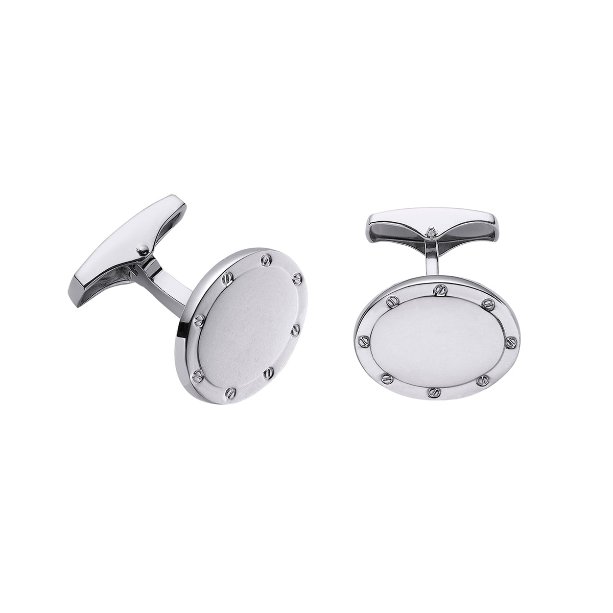 Gemelos Plata Ovalados