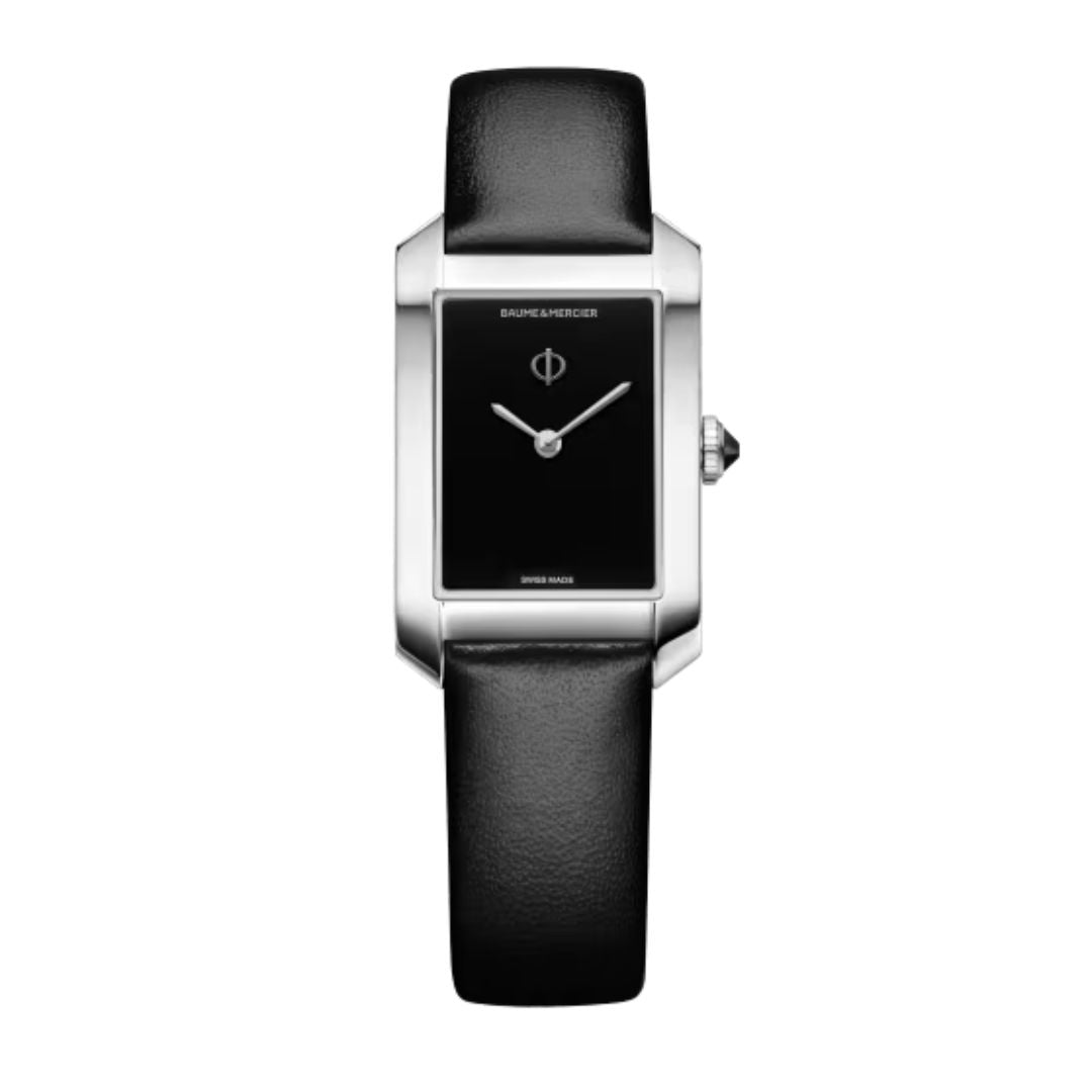 Reloj baume mercier hampton rectangular negro