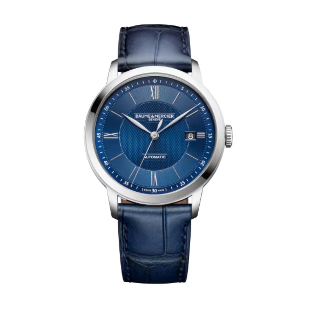 Reloj baume mercier esfera y correa azul