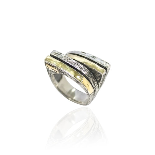 Anillo de Plata y Oro doble Styliano