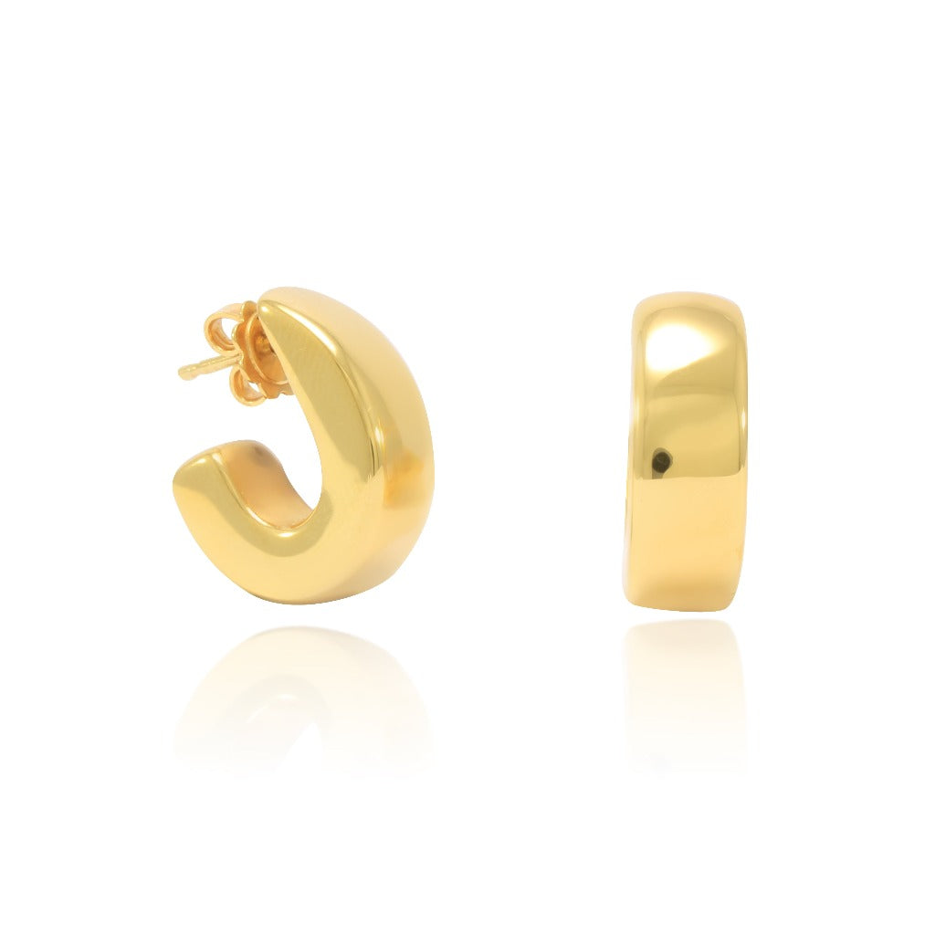 Pendientes de aro de oro. Joyeria pamplona