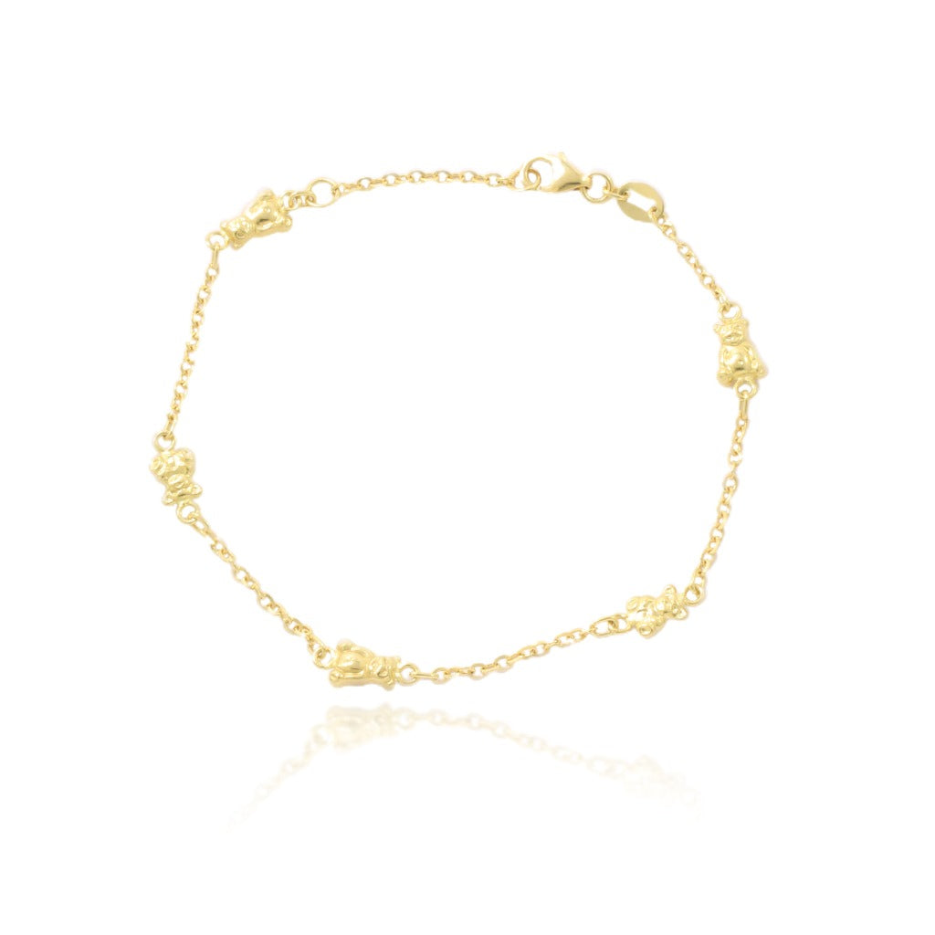 Pulsera para niña de oro de 18kt joyería pamplona