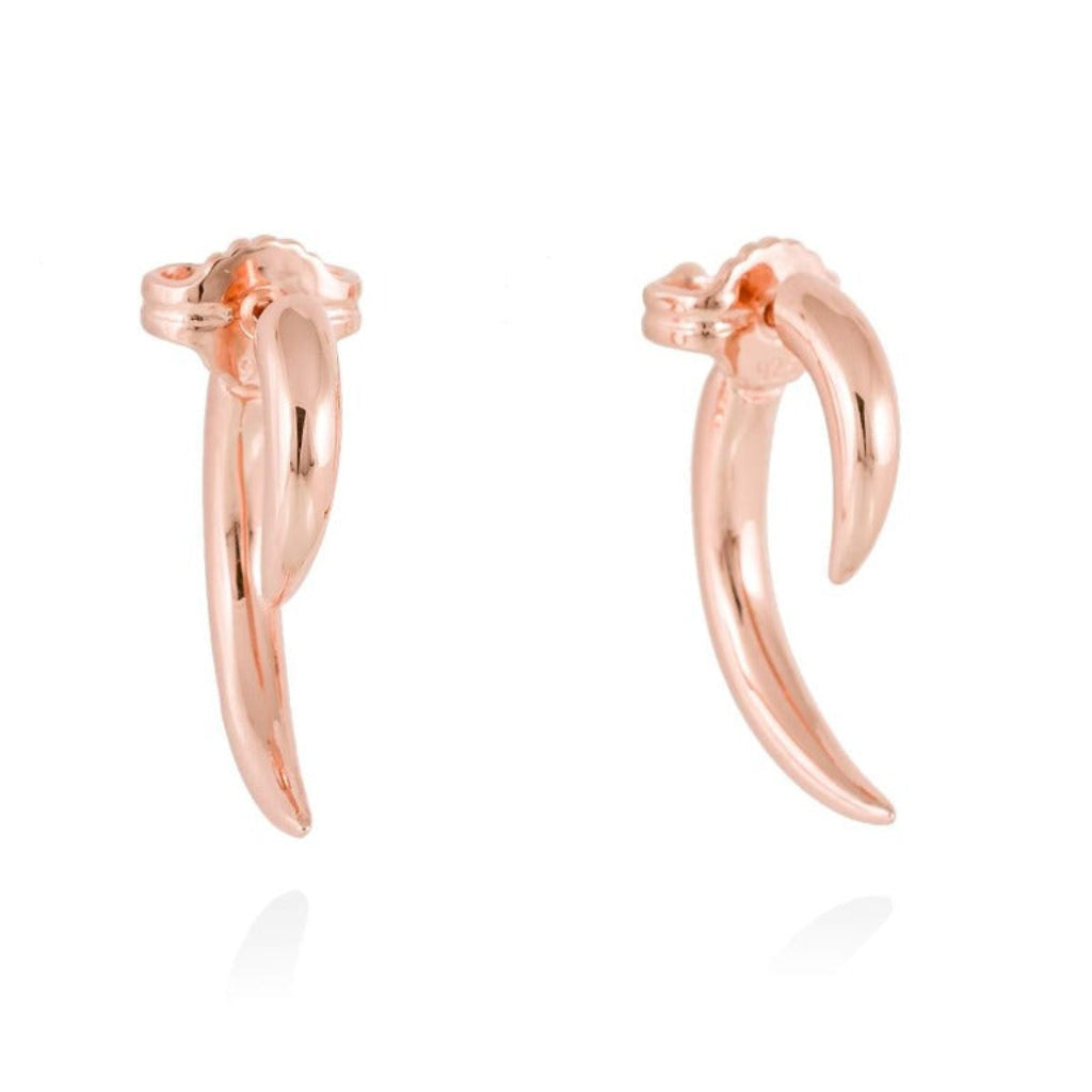 Pendientes de plata de primera ley (925) chapada en oro rosa de 18 quilates