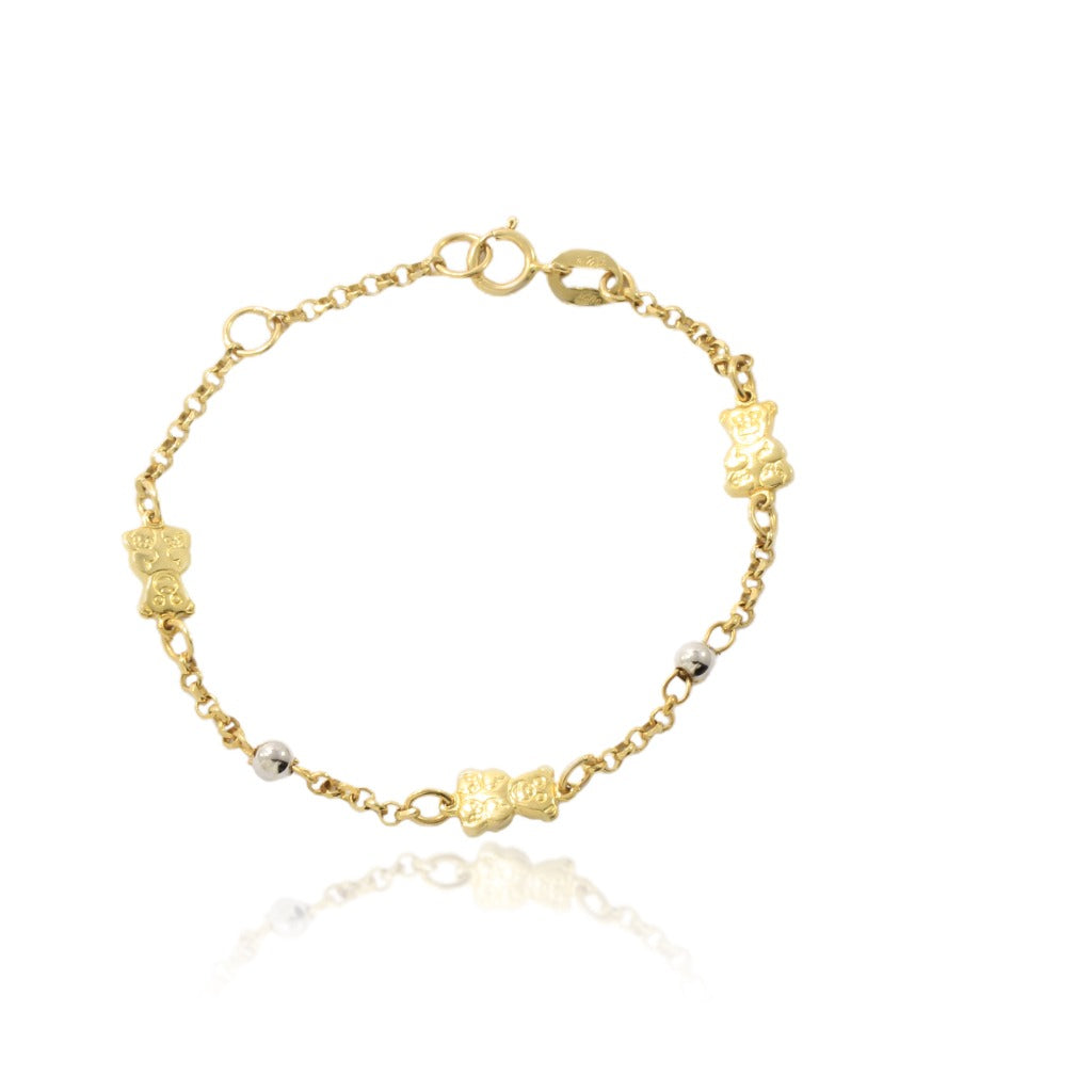 Pulsera de niña de oro de 18kt pamplona