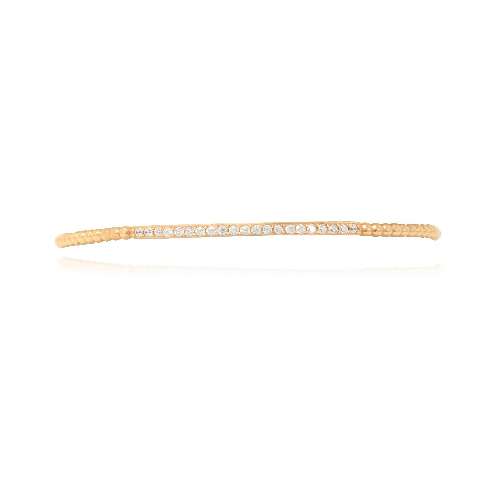 Pulsera de oro 18kt y circonitas joyería pamplona