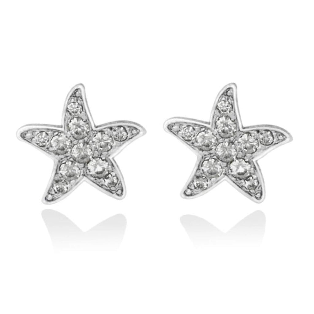 Pendientes de plata de primera ley (925) chapada en oro amarillo de 18 quilates con circonita blanca