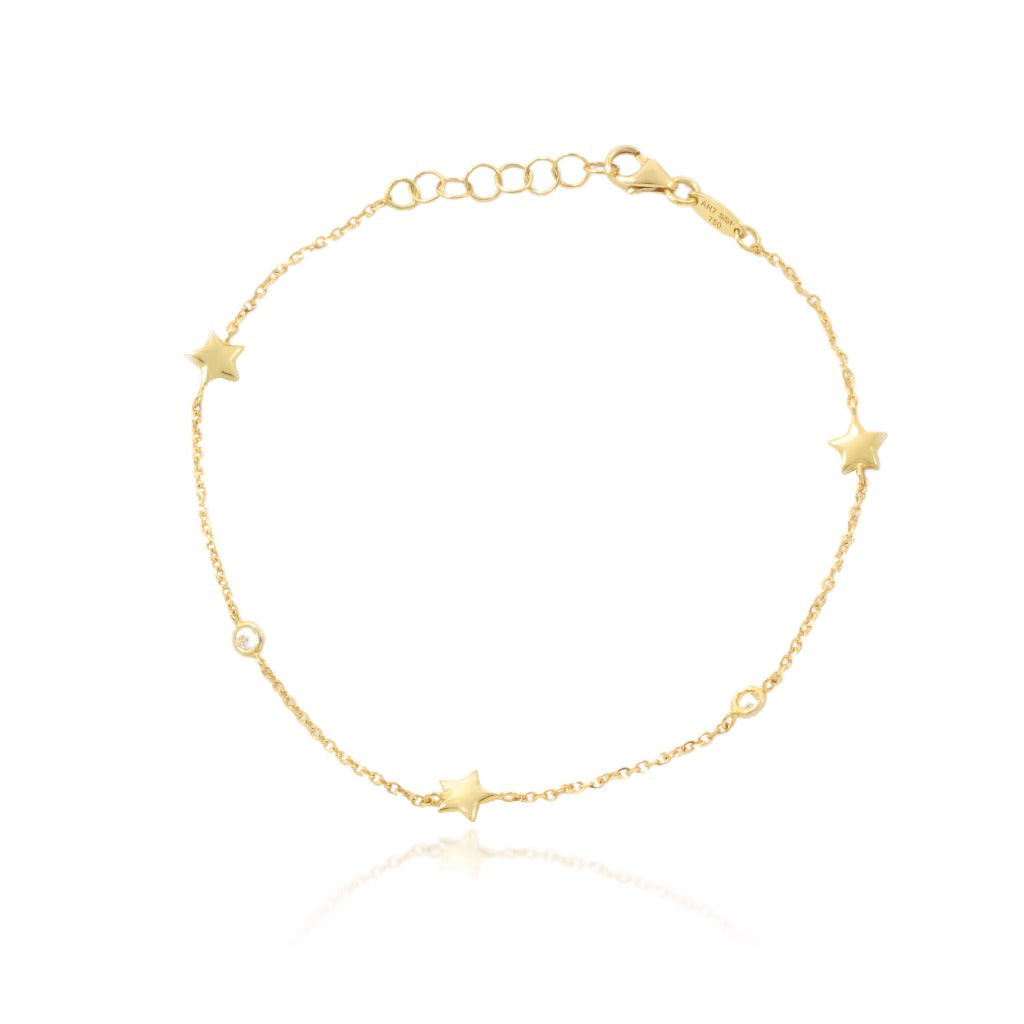 Pulsera de oro 18kt con circonitas joyería Pamplona