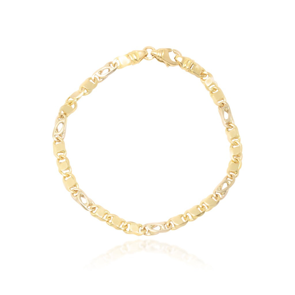 Pulsera de eslabones en oro de 18kt joyería pamplona