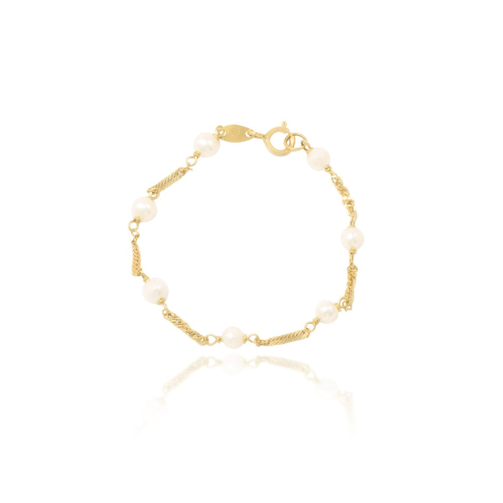 Pulsera de niña con perlas. Joyeria Pamplona