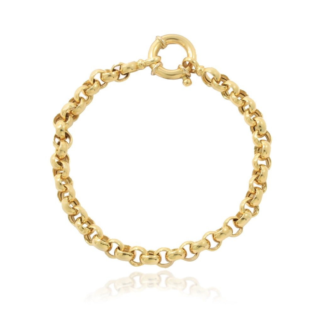 Pulsera roló de oro amarillo. Joyeria Pamplona