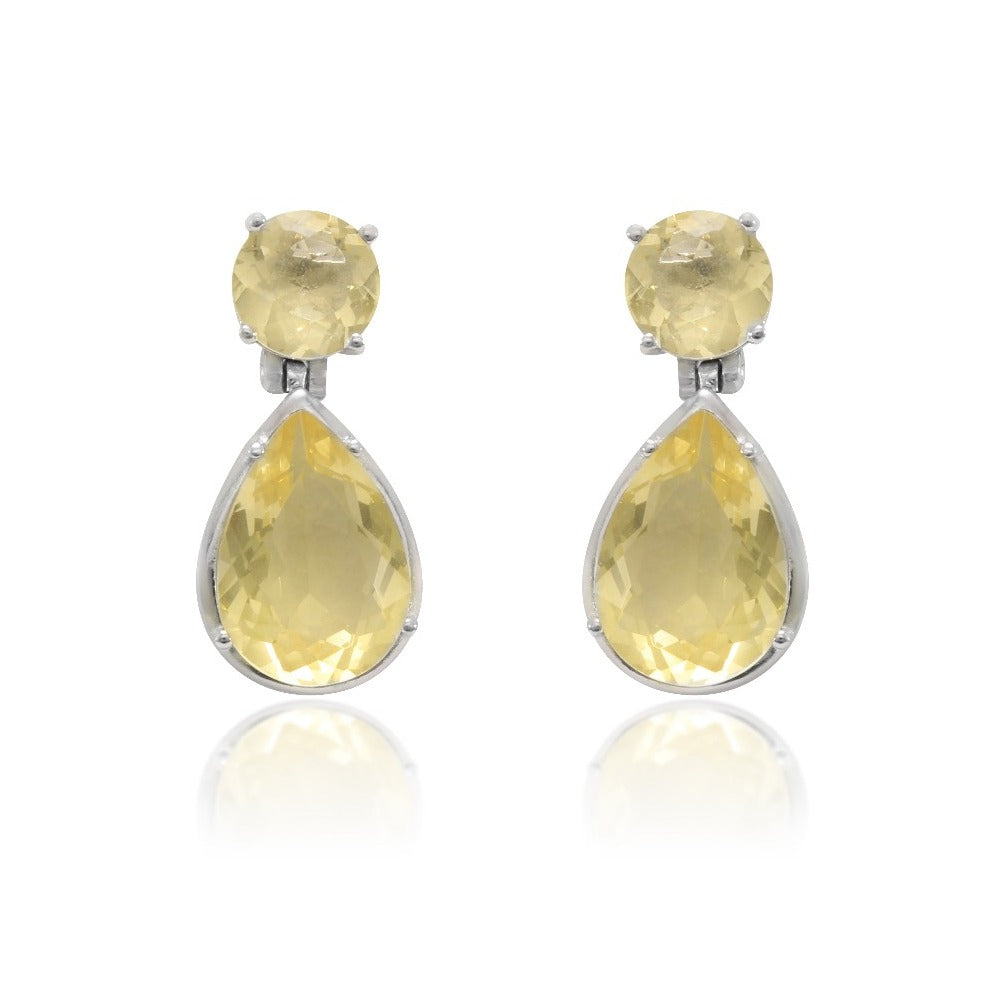 Pendiente amarillos realizados en plata. Joyeria Pamplona