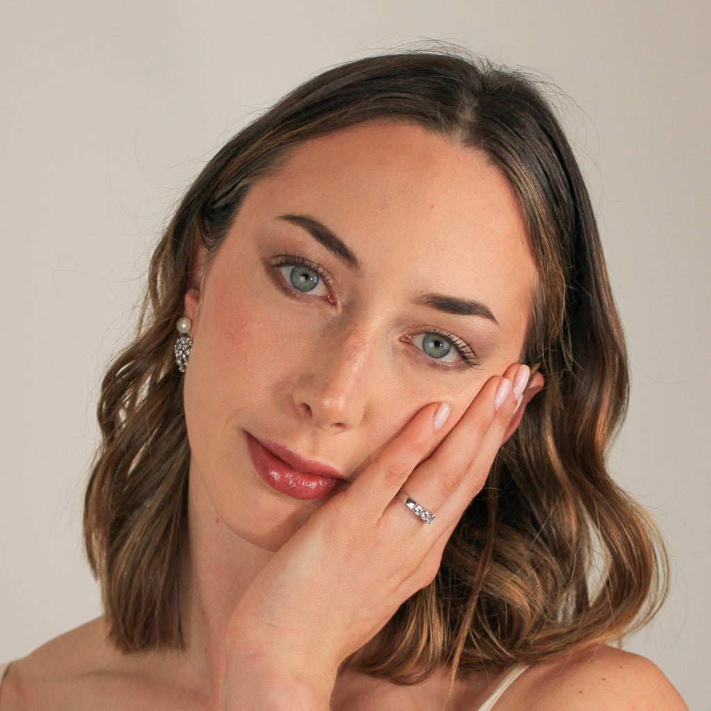 Anillo carril de plata de primera ley