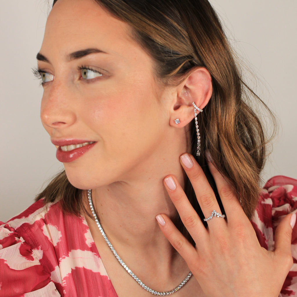 Anillo de plata de primera ley con circonitas