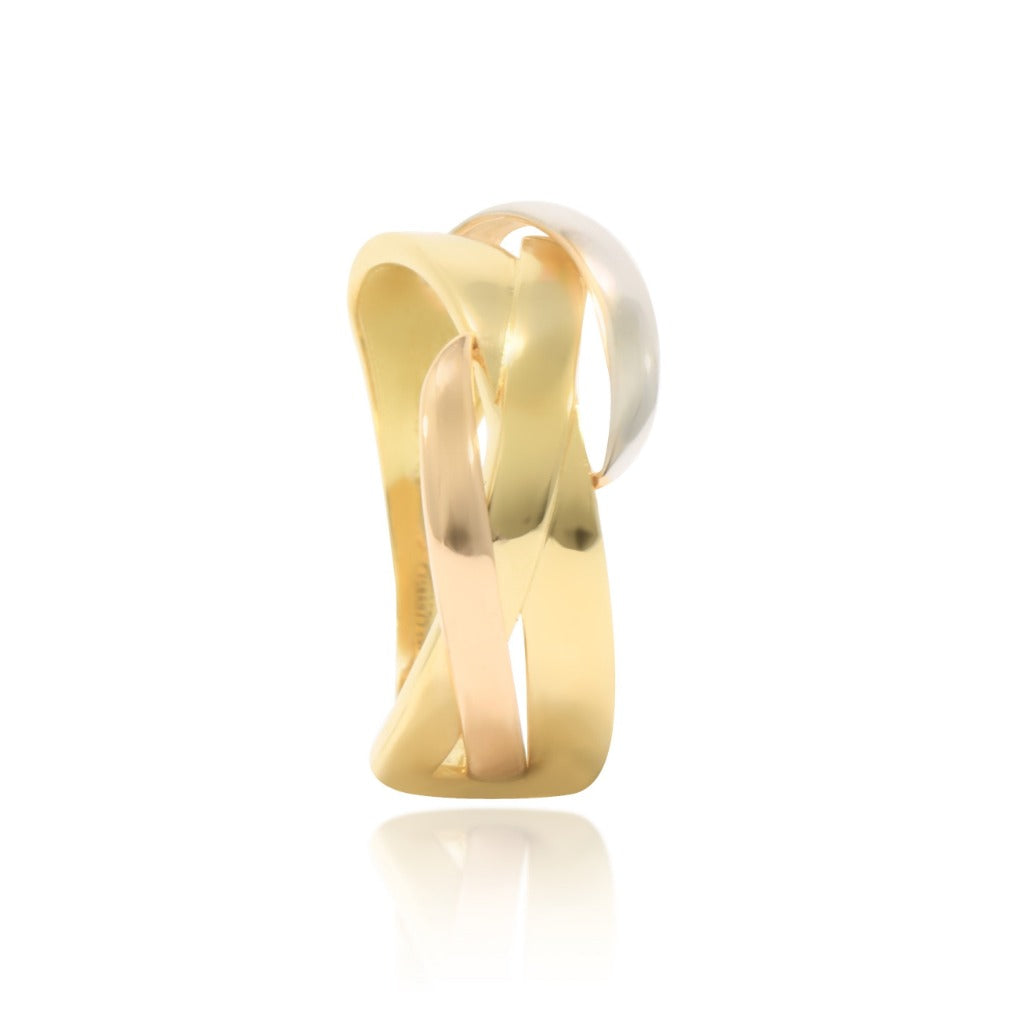 Anillo tricolor. joyeria pamplona