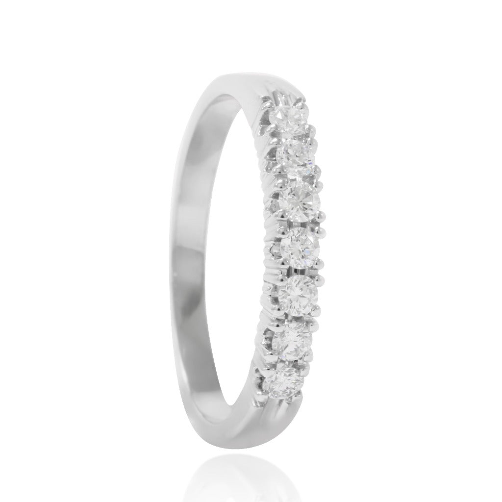 anillo oro blanco 18kt y diamantes joyeria pamplona