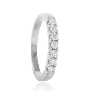 anillo oro blanco 18kt y diamantes joyeria pamplona