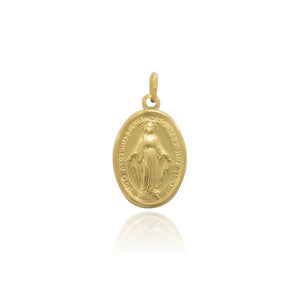 Medalla en oro amarillo virgen de la milagrosa