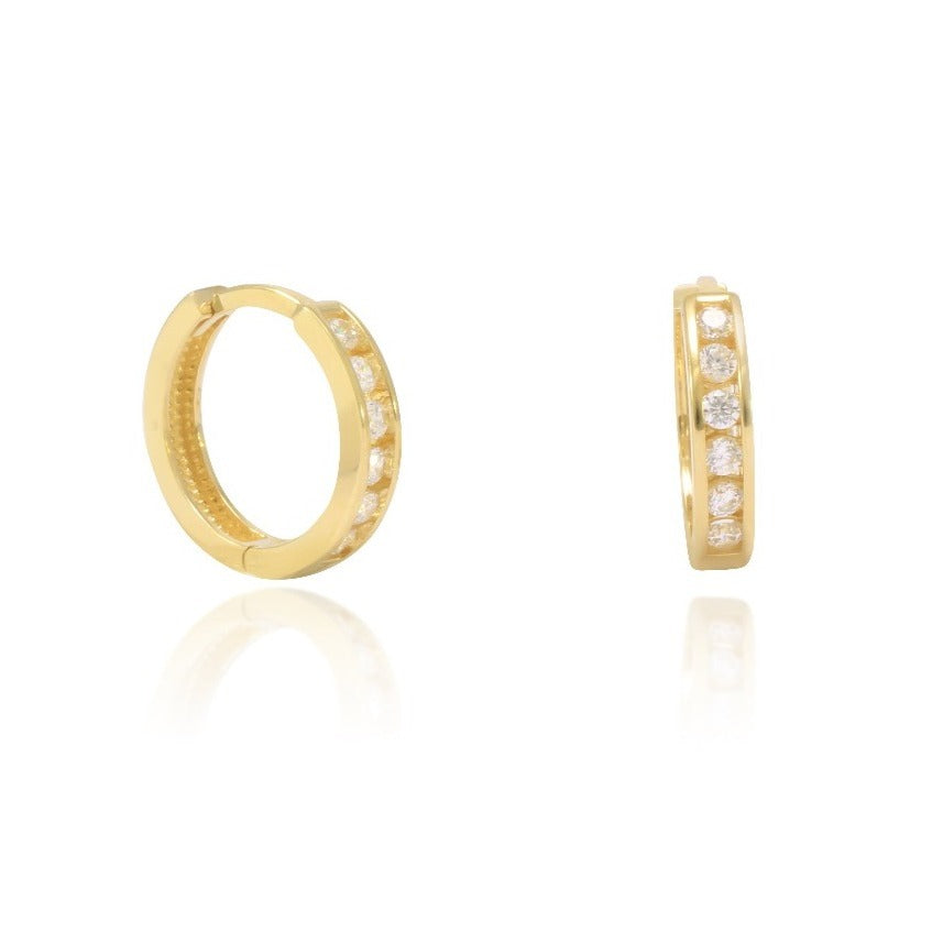 Pendientes de aro criollas oro. Joyeria Pamplona