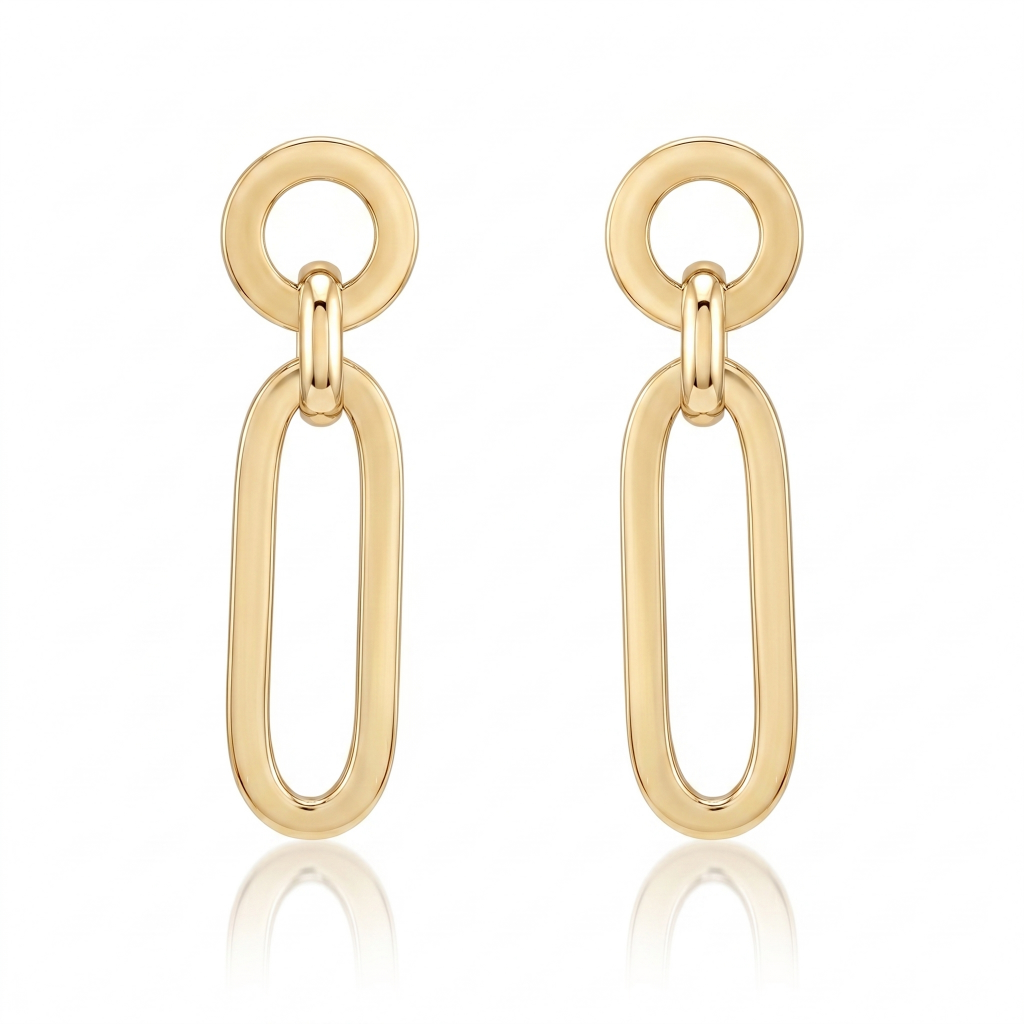 oro amarillo 18K pendientes 