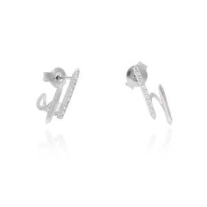 pendientes de diamante pequeños oro blanco. joyeria pamplona