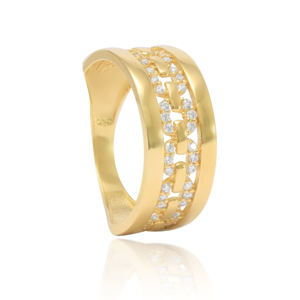 anillo de oro amarillo 18kt joyeria pamplona