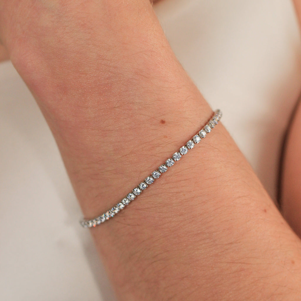 Pulsera riviere de plata para novia e invitada