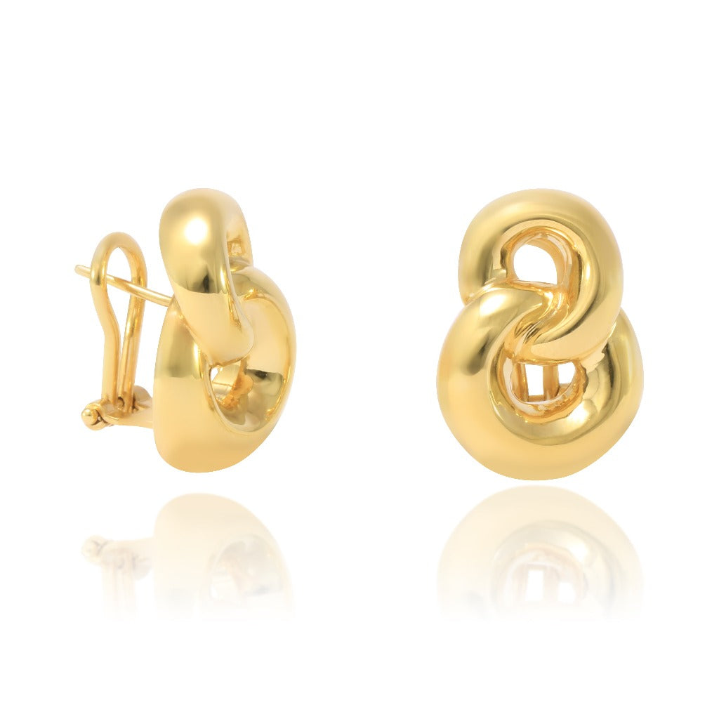 Pendientes en oro de 18kt joyería pamplona