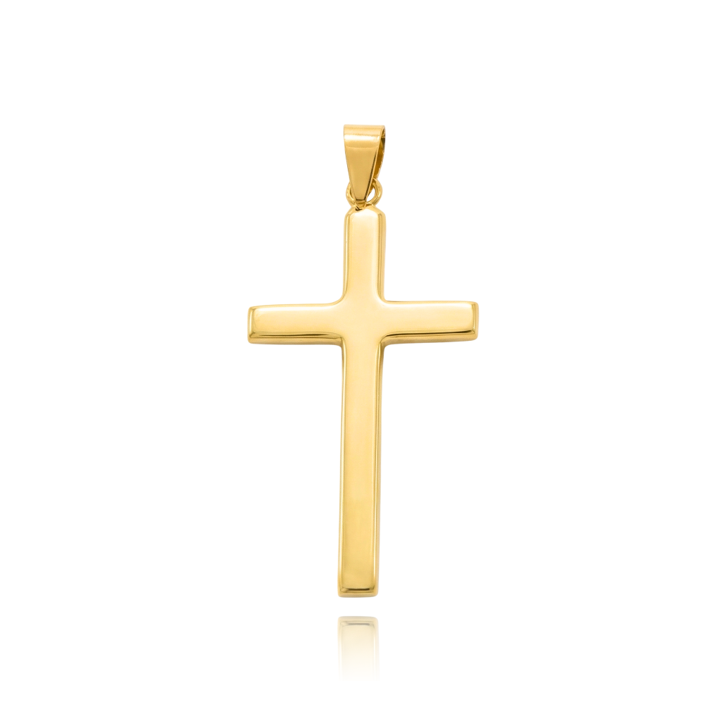 Cruz Plana Oro Amarilo 18k